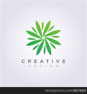 Beauty Flower Abstract CIrcle Vector Illustration Design Clipart Symbol Logo Template.