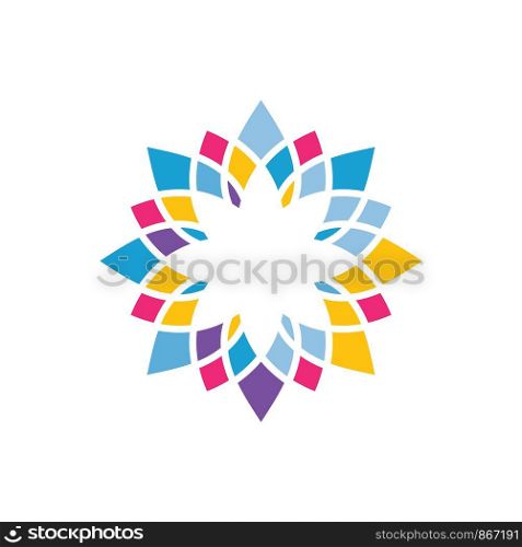 Beauty flower vector icon design template