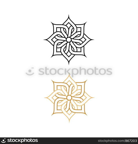 Beauty flower vector icon design template