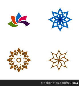 Beauty flower vector icon design template