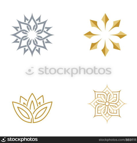 Beauty flower vector icon design template