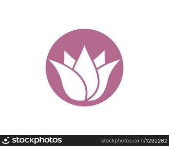 Beauty flowers logo template vector icon