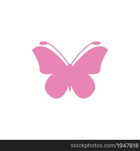 Beauty Flying Butterfly Logo with simple minimalist line art monoline style