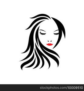 Beauty hair and salon logo images illustration design