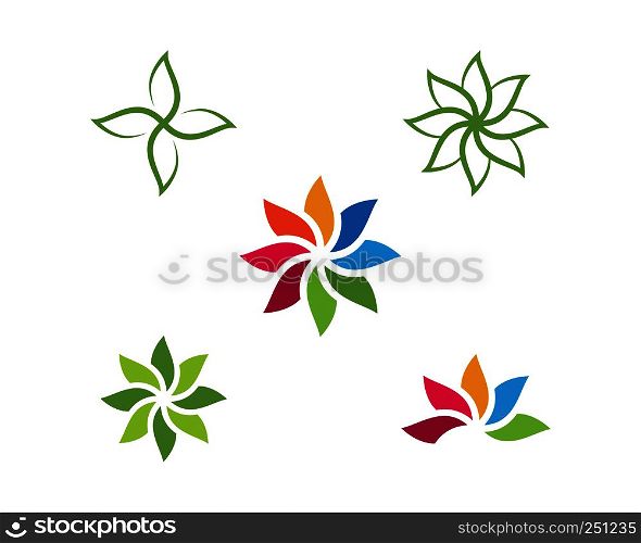 Beauty icon flowers design illustration Template
