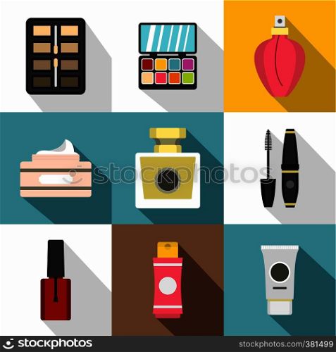 Beauty icons set. Flat illustration of 9 beauty vector icons for web. Beauty icons set, flat style
