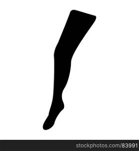 Beauty leg black icon .