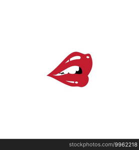 Beauty lips women illustration logo vector design