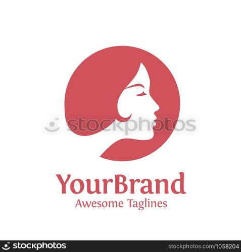 Beauty Logo Design Vector For Spa and Salon, Beauty Face Image