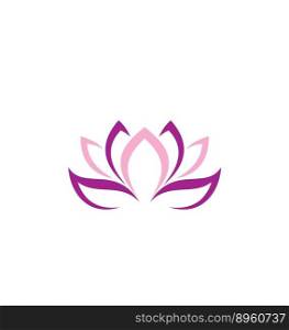 Beauty lotus flower abstract logo vector image