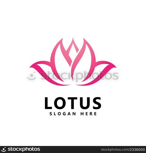 Beauty lotus flower logo   spa logo vector  yoga and therapy symbol