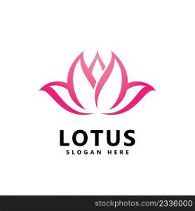 Beauty lotus flower logo   spa logo vector  yoga and therapy symbol