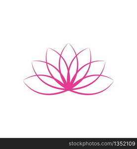 beauty lotus flower vector icon design template