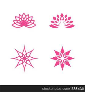 beauty lotus flower vector icon design template