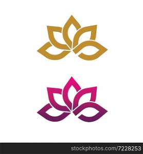 beauty lotus flower vector icon design template