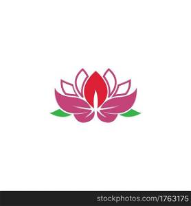 Beauty Lotus flowers logo icon design template vector 