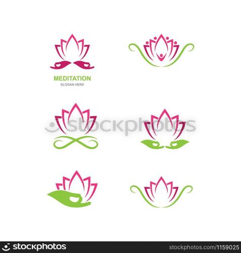 Beauty Lotus flowers logo Template Vector