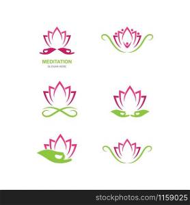Beauty Lotus flowers logo Template Vector