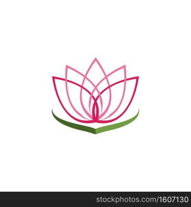 Beauty Lotus flowers logo Template Vector 