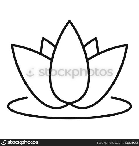 Beauty lotus icon. Outline beauty lotus vector icon for web design isolated on white background. Beauty lotus icon, outline style