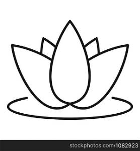 Beauty lotus icon. Outline beauty lotus vector icon for web design isolated on white background. Beauty lotus icon, outline style