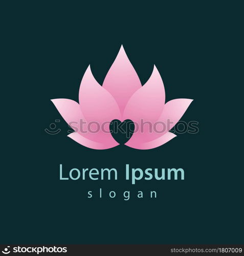 Beauty lotus logo images illustration design