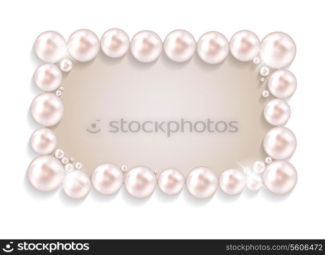 Beauty Pearl Frame Background Vector illustration. EPS10