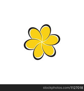 Beauty plumeria icon flowers design illustration Template