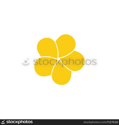 Beauty plumeria icon flowers design illustration Template