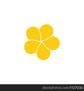 Beauty plumeria icon flowers design illustration Template