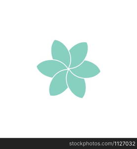 Beauty plumeria icon flowers design illustration Template