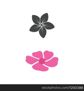 Beauty plumeria icon flowers design illustration Template