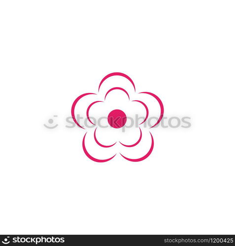 Beauty plumeria icon flowers design illustration Template