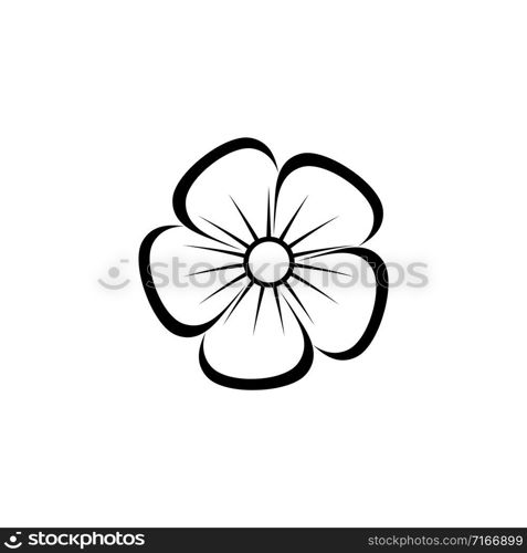 Beauty plumeria icon flowers design illustration Template