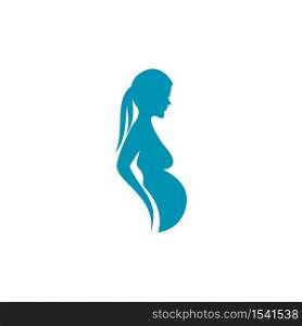 Beauty pregnant women vector icon template
