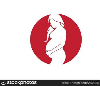  beauty pregnant women vector icon template