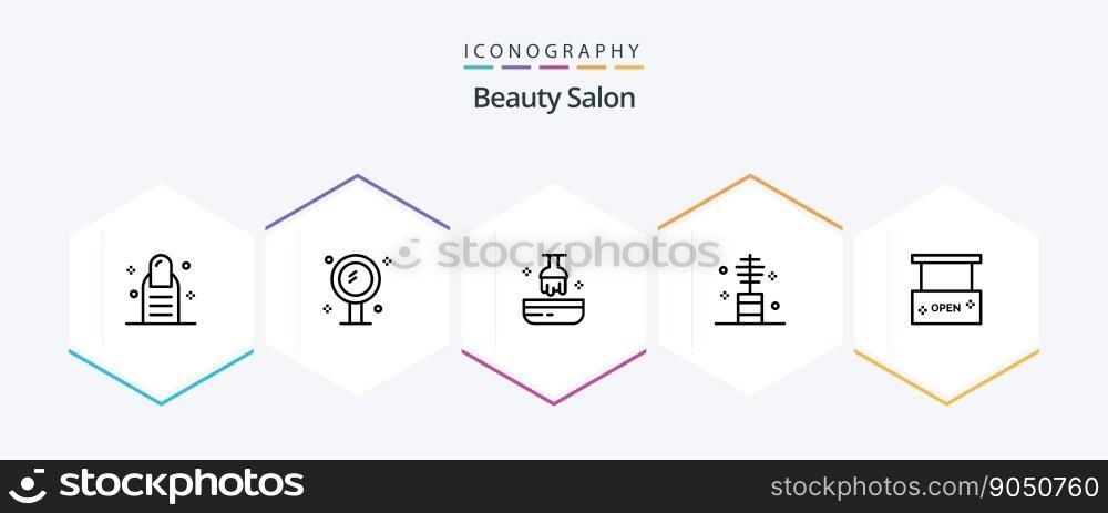 Beauty Salon 25 Line icon pack including beauty and spa. makeup. beauty. fashion. beauty