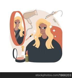 Beauty salon abstract concept vector illustration. Cosmetology salon spa, beauty parlor, professional treatment, nail studio, make up and hair stylist service, cosmetics shop abstract metaphor.. Beauty salon abstract concept vector illustration.