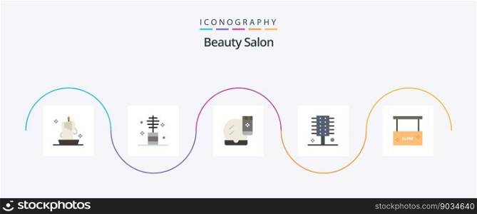 Beauty Salon Flat 5 Icon Pack Including cosmetics. beauty. makeup. makeup base. face makeup