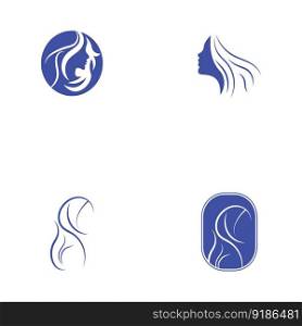 Beauty salon logo vector icon design template-vector