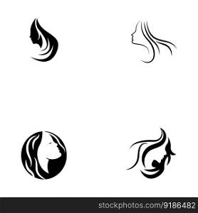 Beauty salon logo vector icon design template-vector