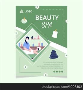 Beauty Spa and Yoga Poster Editable of Square Background Suitable for Social media, Feed, Card, Greetings, Print and Web Internet Ads