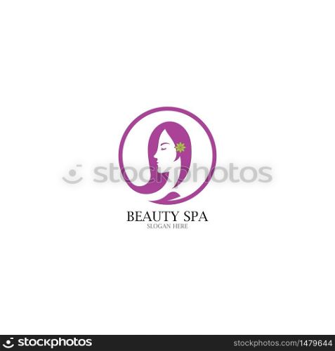 Beauty spa & beauty skin care logo vector icon template design