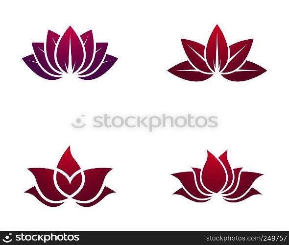 Beauty vector flowers design logo Template icon