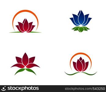 Beauty vector flowers design logo Template icon