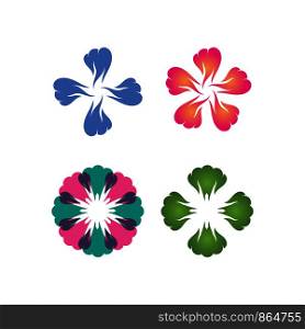 Beauty Vector flowers design logo Template icon