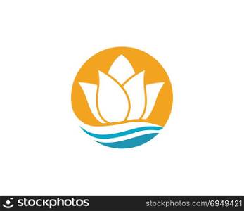 Beauty Vector flowers lotus design logo Template icon