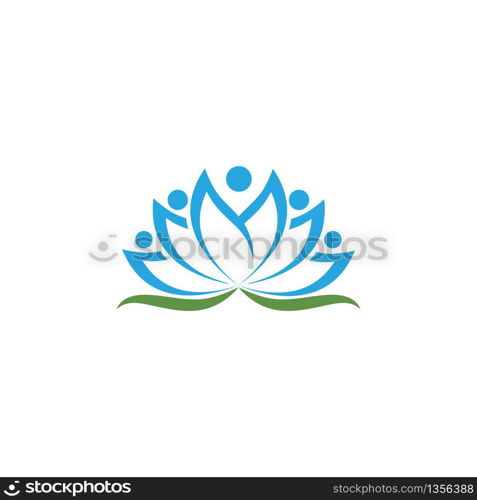 Beauty Vector lotus flowers design logo Template