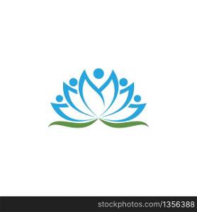 Beauty Vector lotus flowers design logo Template