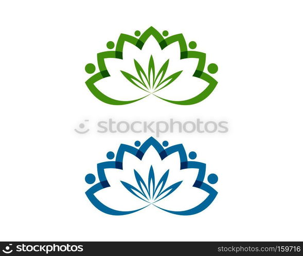 Beauty Vector Lotus flowers design logo Template icon